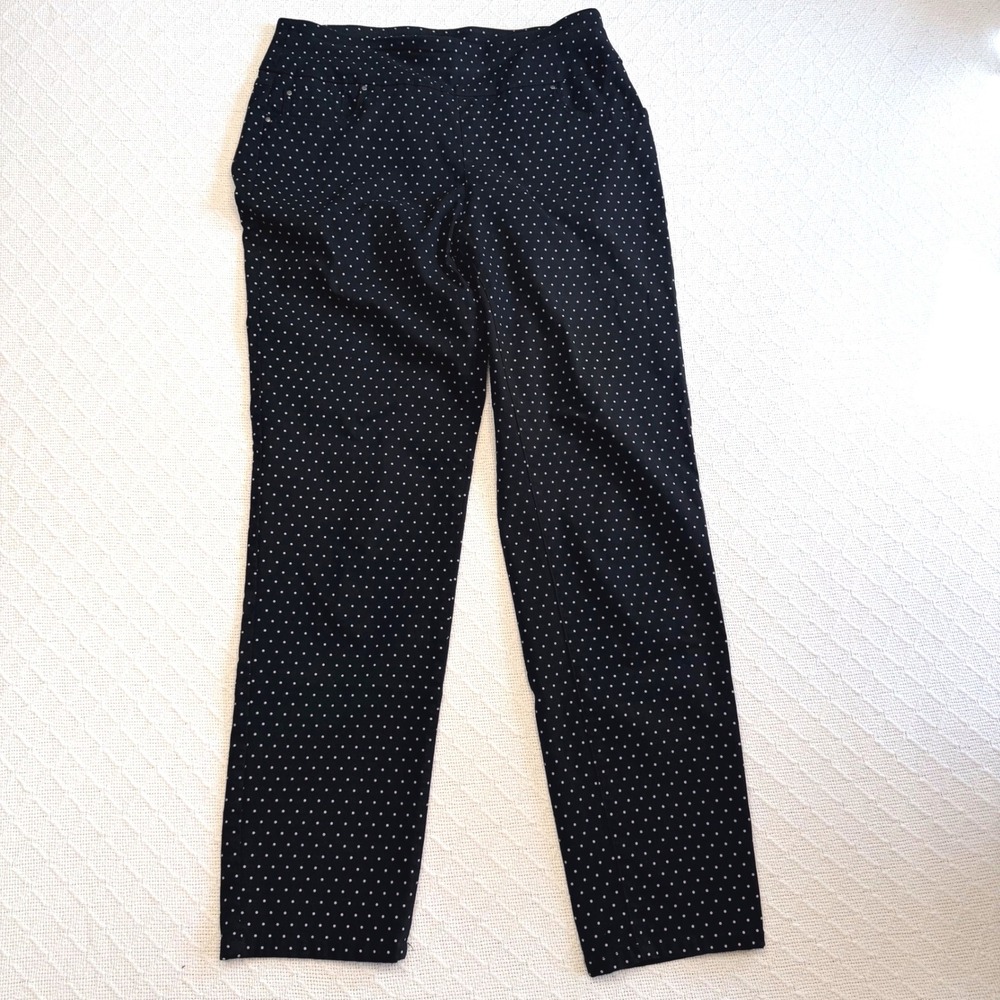 White Stag Womens Polka Dot Pull On Stretch Pants Size S 4-6 WSL37840P
